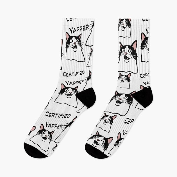 Item preview, Certified Yapper Funny Tuxedo Cat Meme designed and sold by Blupunk.