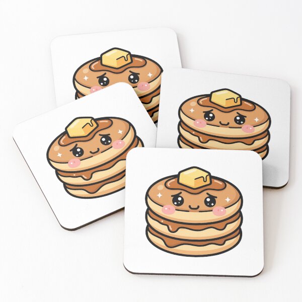 Item preview, Cute Bored Kawaii Pancake Cartoon | Adorable Pancake Sticker & Gift Design designed and sold by Rood-Art-Studio.