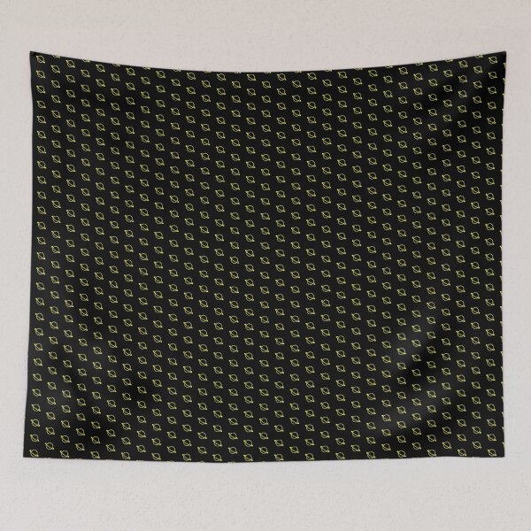 Item preview, Minimalist Yellow Saturn Ringed Planet Silhouette Graphic designed and sold by pattern-archive.