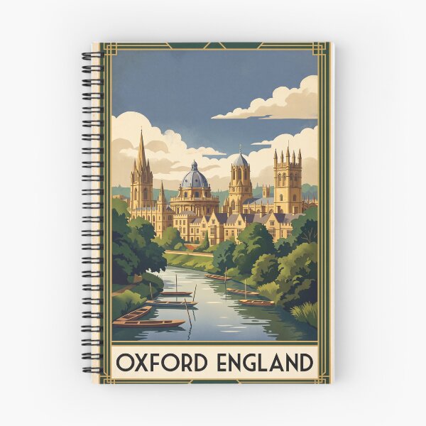 Artikelvorschau, Vintage-Reiseposter zu Oxford, England – Dreaming Spires Art entworfen und verkauft von Bomax121.