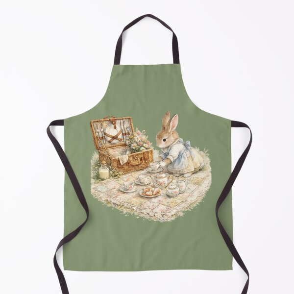 Item preview, Rabbit Tea Party Illustration – Wildflower Meadow Picnic Design Art designed and sold by MagicMakerPh.