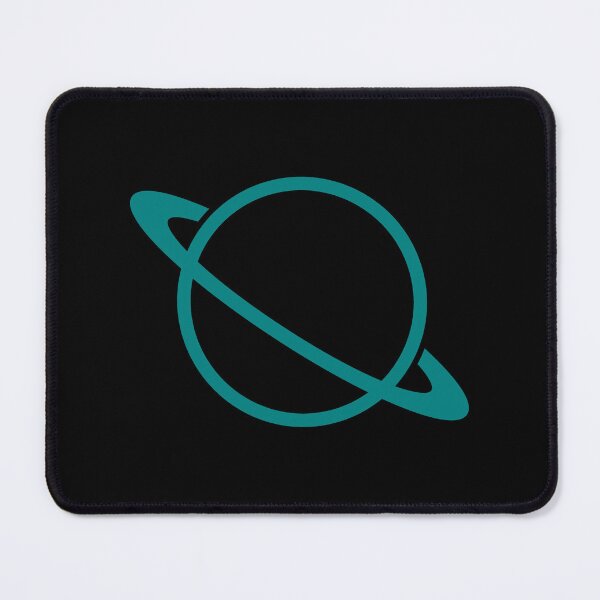 Item preview, Minimalist Teal Saturn Ringed Planet Silhouette Graphic designed and sold by pattern-archive.