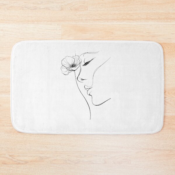 Item preview, Poppy Dream — Woman Face & Flower Line Art designed and sold by Helenaphotoart.