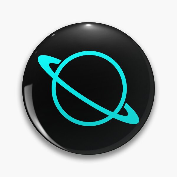 Item preview, Minimalist Cyan Saturn Ringed Planet Silhouette Graphic designed and sold by pattern-archive.