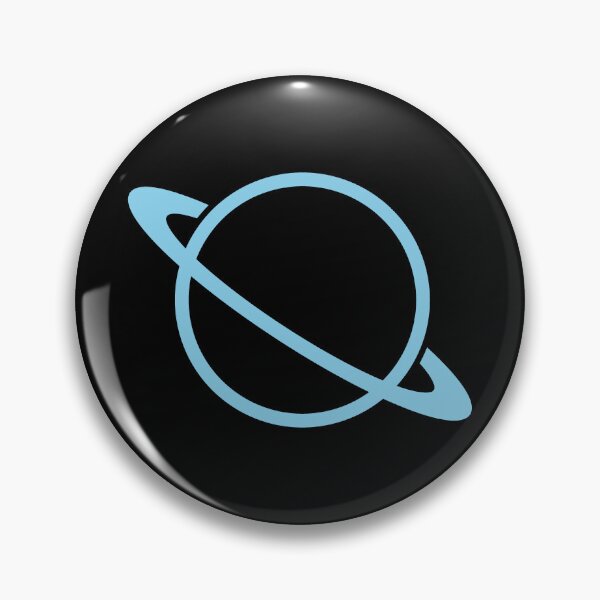 Item preview, Minimalist Sky Blue Saturn Ringed Planet Silhouette Graphic designed and sold by pattern-archive.