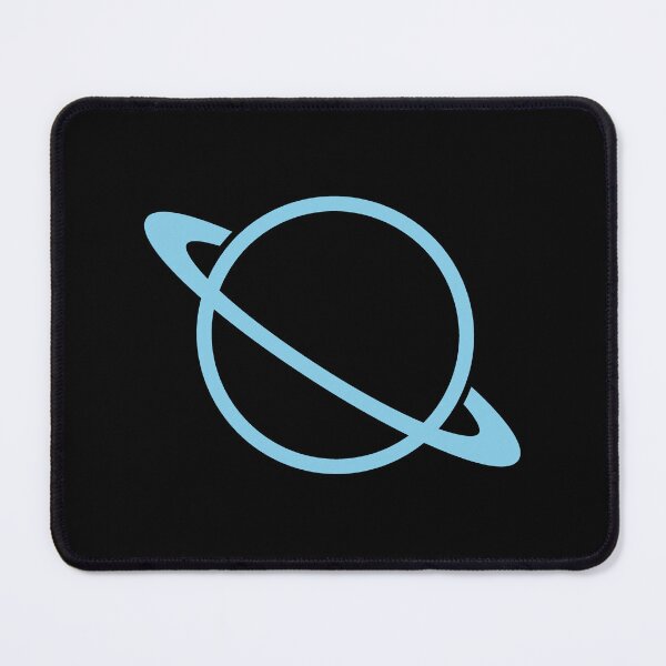 Item preview, Minimalist Sky Blue Saturn Ringed Planet Silhouette Graphic designed and sold by pattern-archive.