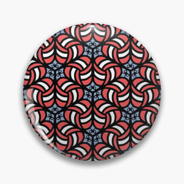 Item preview, Intricate Red, White and Blue Swirl Tessellation Pattern designed and sold by Sasitee.