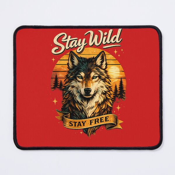 Item preview, Wild Spirit Wolf – Stay Wild Stay Free | Vintage Wilderness Design designed and sold by SamiOmar94.