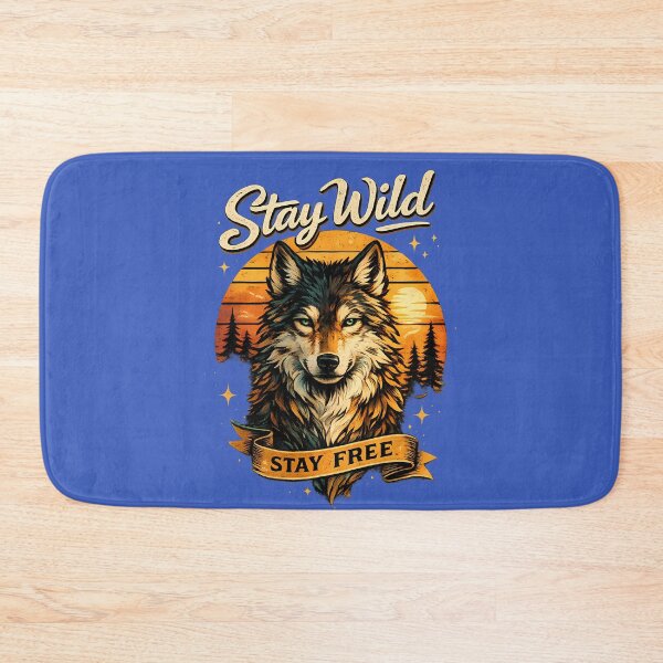 Item preview, Wild Spirit Wolf – Stay Wild Stay Free | Vintage Wilderness Design designed and sold by SamiOmar94.