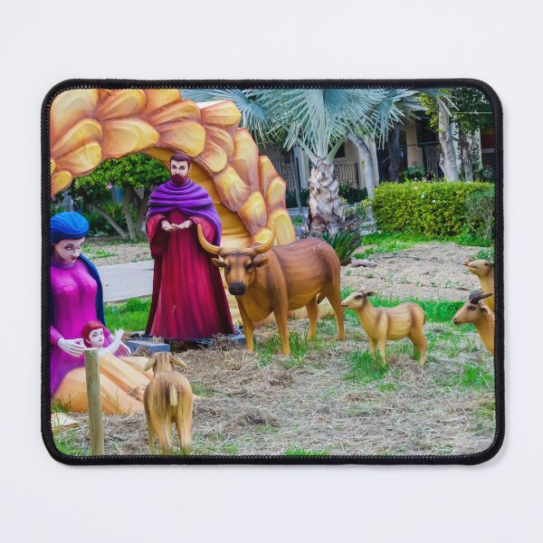 Item preview, Outdoor Christmas Nativity Scene With Mary, Joseph And Baby In Manger Surrounded By Animals designed and sold by Nmallia.