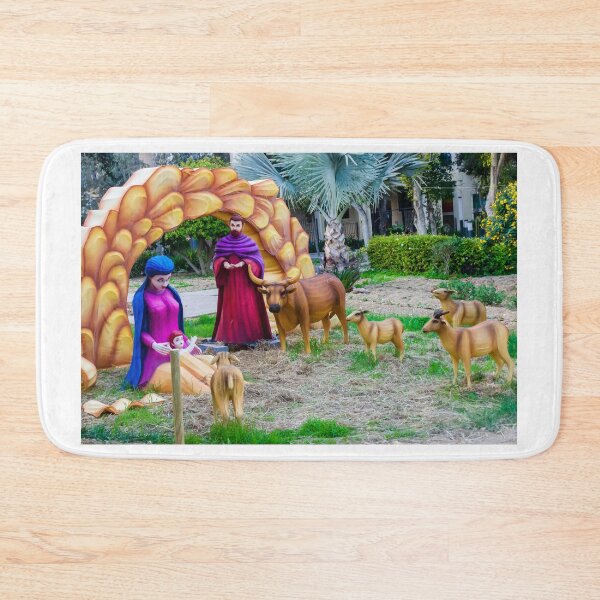 Item preview, Outdoor Christmas Nativity Scene With Mary, Joseph And Baby In Manger Surrounded By Animals designed and sold by Nmallia.