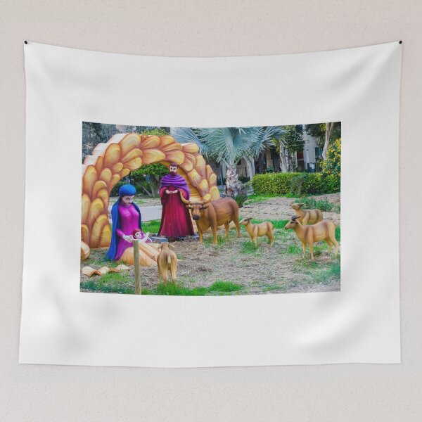 Item preview, Outdoor Christmas Nativity Scene With Mary, Joseph And Baby In Manger Surrounded By Animals designed and sold by Nmallia.