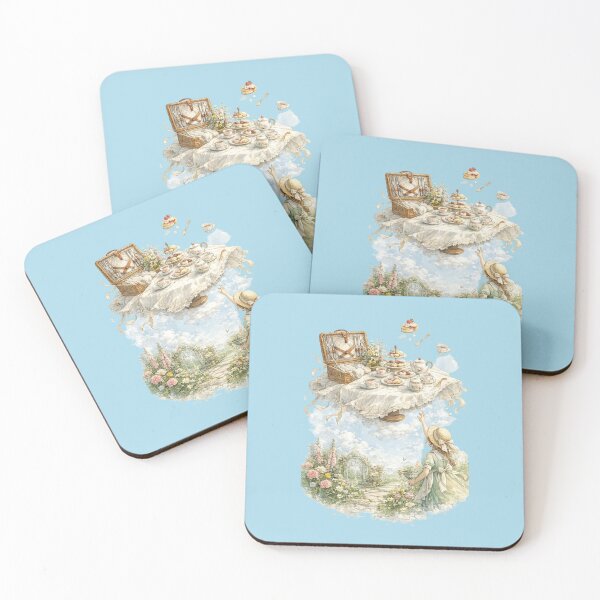 Item preview, Floating Tea Table Illustration – Whimsical Garden Fantasy Design Art designed and sold by MagicMakerPh.