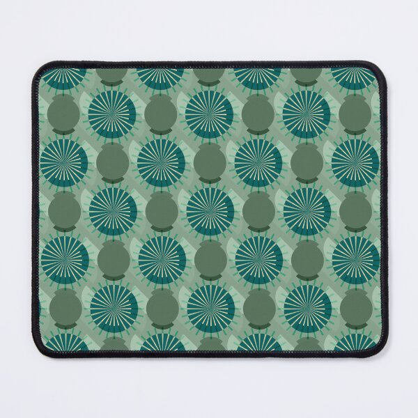 Item preview, Retro Sunburst Geometric Repeat in Teal and Sage designed and sold by StefanStudioArt.