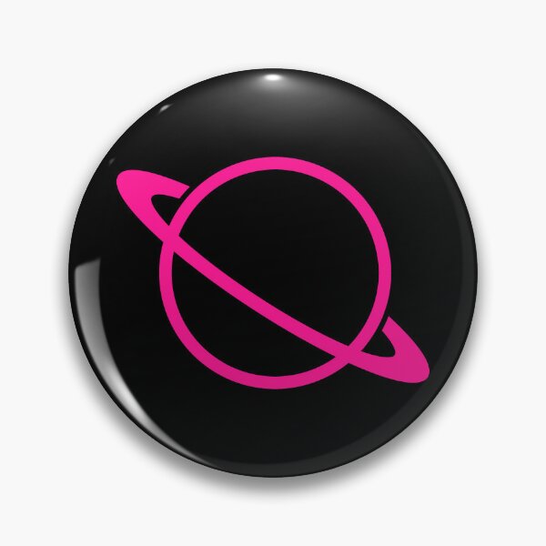 Item preview, Minimalist Hot Pink Saturn Ringed Planet Silhouette Graphic designed and sold by pattern-archive.