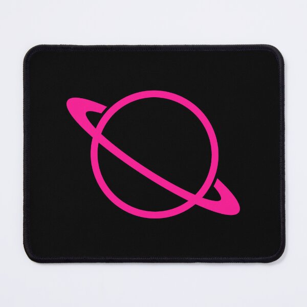 Item preview, Minimalist Hot Pink Saturn Ringed Planet Silhouette Graphic designed and sold by pattern-archive.