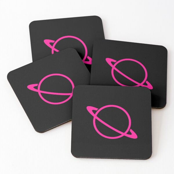Item preview, Minimalist Hot Pink Saturn Ringed Planet Silhouette Graphic designed and sold by pattern-archive.