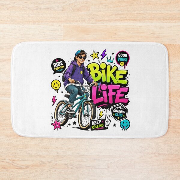 Item preview, BIKE LIFE Bicycle Graffiti Sticker PNG | Vintage Cycling Art | Cute Retro Bike Vinyl Decal for Notebook, Helmet & Laptop designed and sold by Stylestickers55.