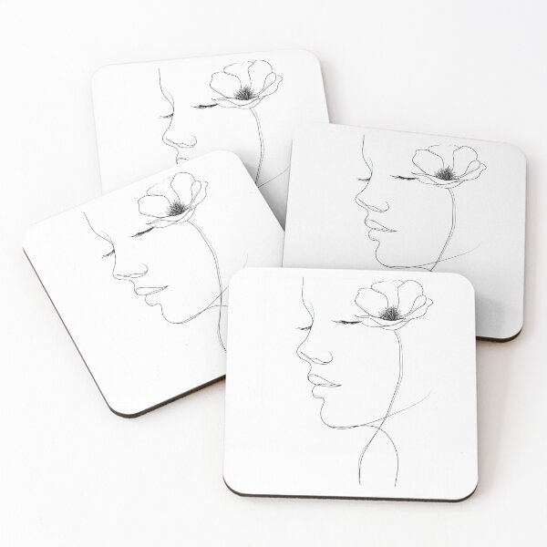 Item preview, Poppy Profile — Minimalist Woman Line Art designed and sold by Helenaphotoart.