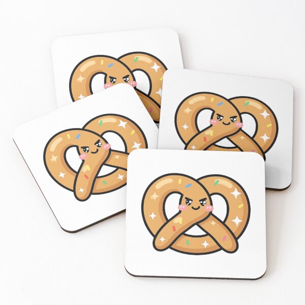 Item preview, Cute Brave Kawaii Pretzel Cartoon | Adorable Pretzel Sticker & Gift Design designed and sold by Rood-Art-Studio.