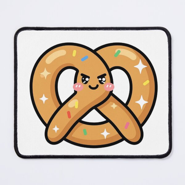 Item preview, Cute Brave Kawaii Pretzel Cartoon | Adorable Pretzel Sticker & Gift Design designed and sold by Rood-Art-Studio.