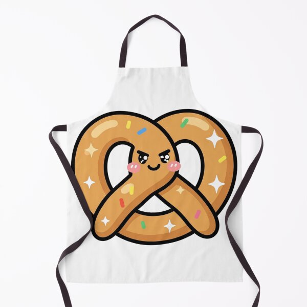 Item preview, Cute Brave Kawaii Pretzel Cartoon | Adorable Pretzel Sticker & Gift Design designed and sold by Rood-Art-Studio.