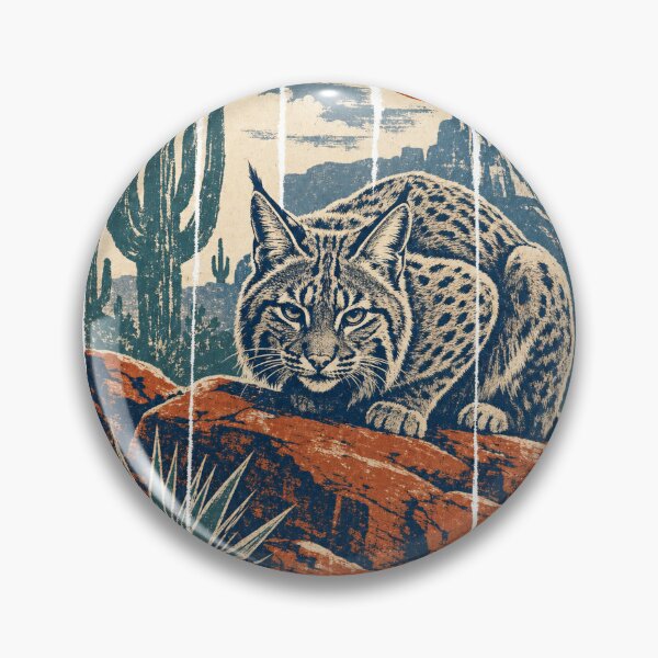Item preview, Bobcat on the Sunlit Red Rocks designed and sold by VisualArtsOasis.