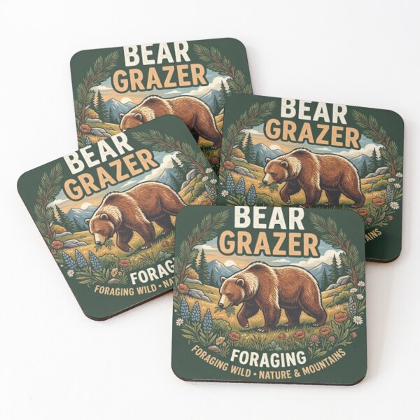 Item preview, Bear Grazer – Funny Bear Eating Grass Nature Design designed and sold by CRAZYpaterns.