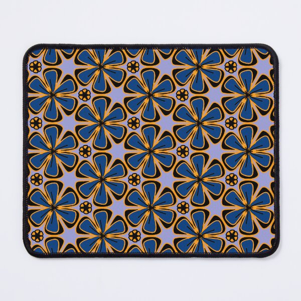 Item preview, Intricate Floral Tessellation Pattern in Blue and Orange designed and sold by Sasitee.