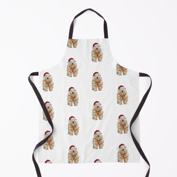Item preview, Christmas Polar Bear with Santa Hat and Colorful Lights designed and sold by SOUFIANE1991.