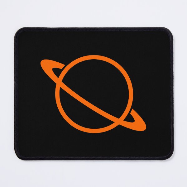 Item preview, Minimalist Orange Saturn Ringed Planet Silhouette Graphic designed and sold by pattern-archive.