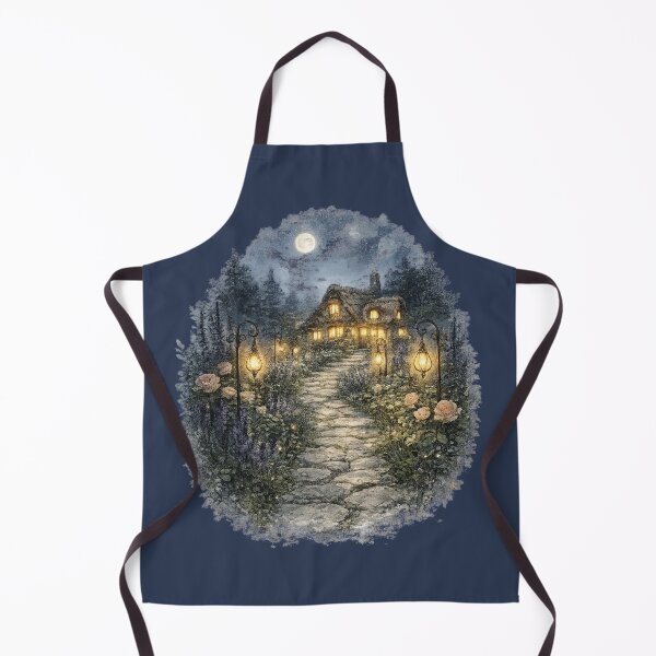 Item preview, Moonlit Fairy Lantern Garden Illustration – Cottage Path Design Art designed and sold by MagicMakerPh.