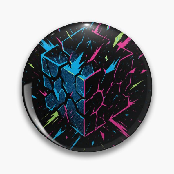 Item preview, Explosive Neon Glitch Cube Kinetic Energy Streetwear designed and sold by Thompika.