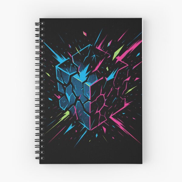 Item preview, Explosive Neon Glitch Cube Kinetic Energy Streetwear designed and sold by Thompika.