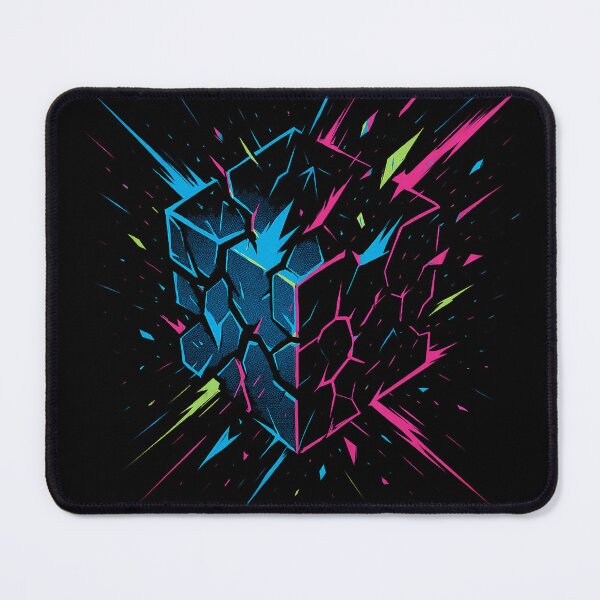 Item preview, Explosive Neon Glitch Cube Kinetic Energy Streetwear designed and sold by Thompika.