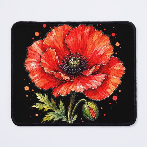 Item preview, Poppy Watercolor Art – Vibrant Botanical Floral Illustration designed and sold by ColorSplash123.