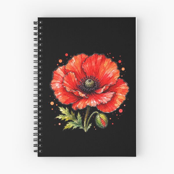 Item preview, Poppy Watercolor Art – Vibrant Botanical Floral Illustration designed and sold by ColorSplash123.