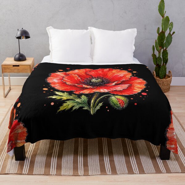 Item preview, Poppy Watercolor Art – Vibrant Botanical Floral Illustration designed and sold by ColorSplash123.