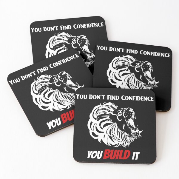 Item preview, You Don't Find Confidence, You Build It - Lion" white  designed and sold by Dziridesign.