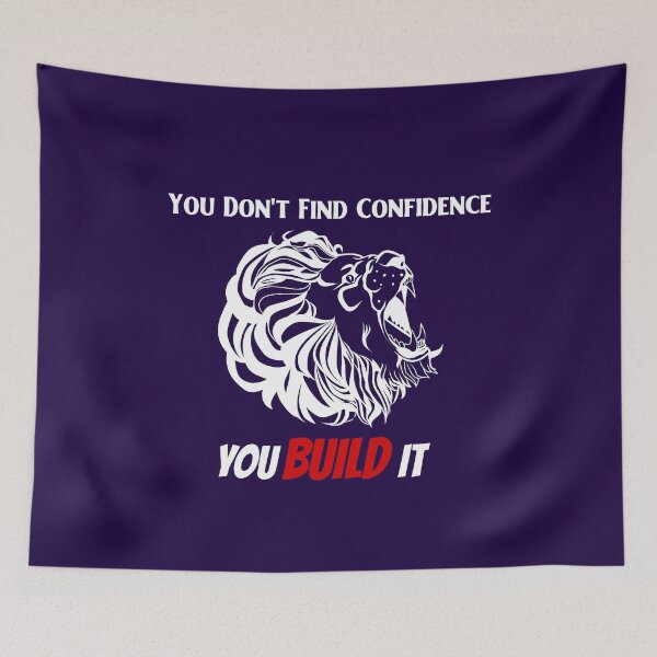 Item preview, You Don't Find Confidence, You Build It - Lion" white  designed and sold by Dziridesign.