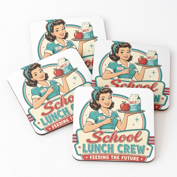 Item preview, School Lunch Crew Feeding the Future | Retro Cafeteria Staff Design designed and sold by CraftEvo.
