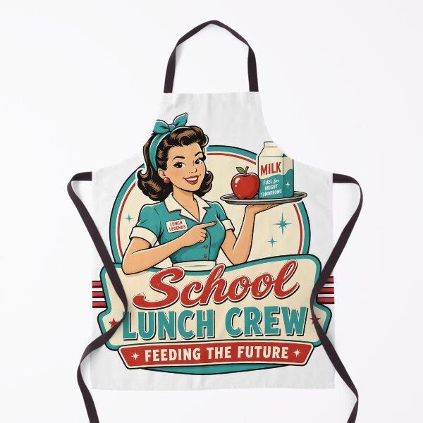 Item preview, School Lunch Crew Feeding the Future | Retro Cafeteria Staff Design designed and sold by CraftEvo.