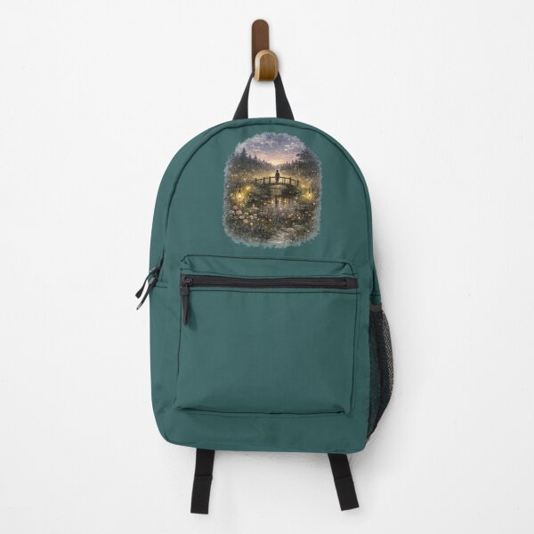 Item preview, Firefly Meadow Illustration – Dusk Pond Reflection Design Art designed and sold by MagicMakerPh.