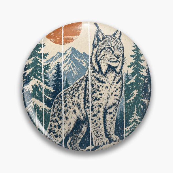 Item preview, Vintage Lynx in the Snowy Forest designed and sold by VisualArtsOasis.