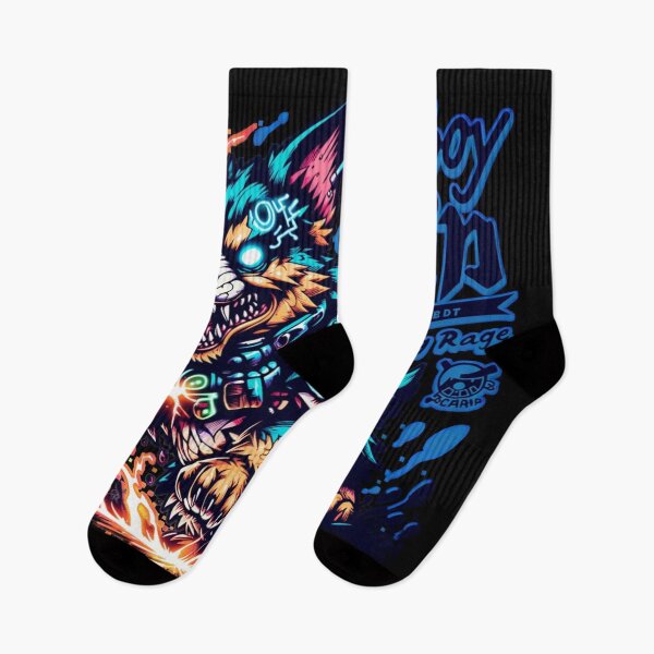 Item preview, Cowboy Evil Cyber Wolf – Neon Sci-Fi Beast Illustration designed and sold by fitnessgay.