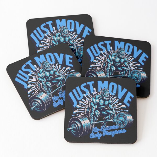 Item preview, Just Move – No Excuses Only Progress Gym Design designed and sold by fitnessgay.