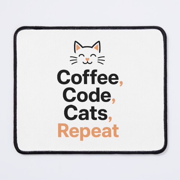 Item preview, Coffee Code Cats Repeat Programmer Cat Lover designed and sold by AntiqueImages.