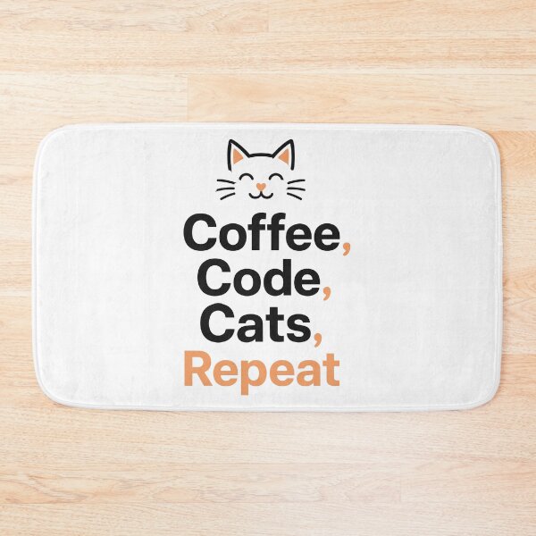 Item preview, Coffee Code Cats Repeat Programmer Cat Lover designed and sold by AntiqueImages.