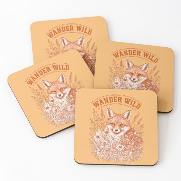 Item preview, Wander Wild Fox In Wildflowers Nature Art designed and sold by Hearth & Hollow.