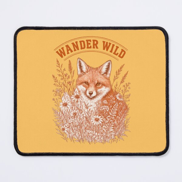Item preview, Wander Wild Fox In Wildflowers Nature Art designed and sold by Hearth & Hollow.